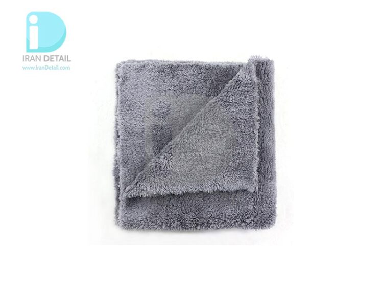 دستمال حوله ای مایکروفایبر خاکستری آدامز مدل Adams Borderless Gray Lite Plush Towel 40-40