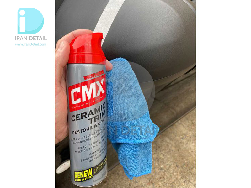  روش استفاده اسپری پوشش سرامیک و بازساز رنگ سطوح پلاستیکی سی ام اکس مادرز مدل Mothers CMX Ceramic Trim Restore & Coat 198 