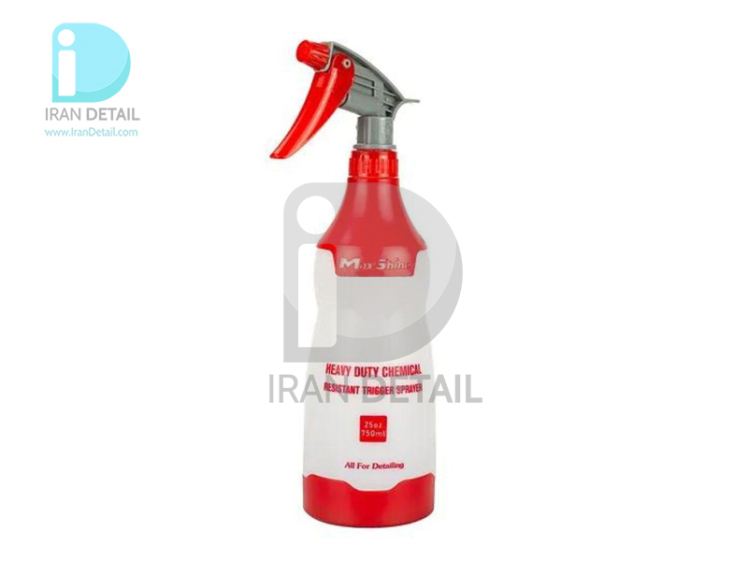 بطری اسپری مایعات 750 میلی لیتری مکس شاین مدل Maxshine Heavy Duty Chemical Resistant Trigger Sprayer