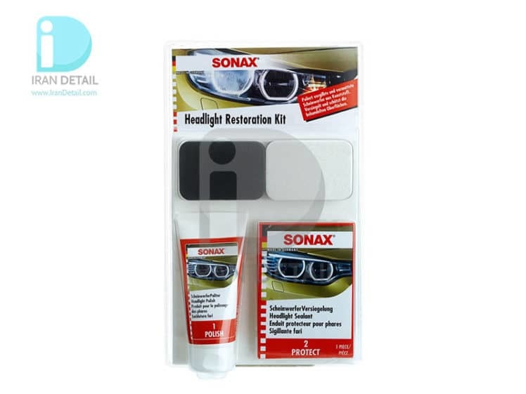 کیت کامل پولیش و ترمیم چراغ خودرو سوناکس مدل Sonax Headlight Restoration Kit