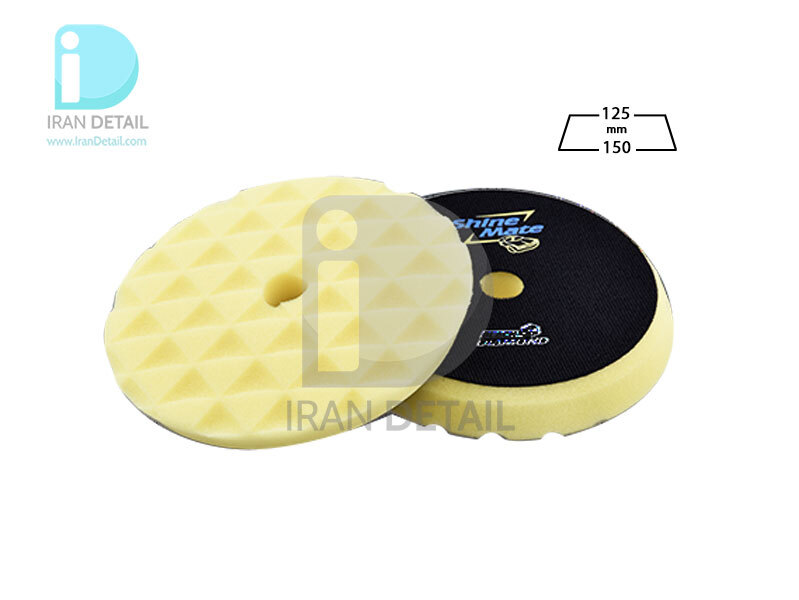  پد پولیش زبر دوکاره زرد 125 میلی متری شاین میت مدل ShineMate High Cut Foam Pad Yellow T80 