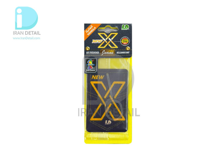 خوشبوكننده كارتي ايكس ال اند دي با رايحه وانیل مدل L&D X Vanilla Air Freshener