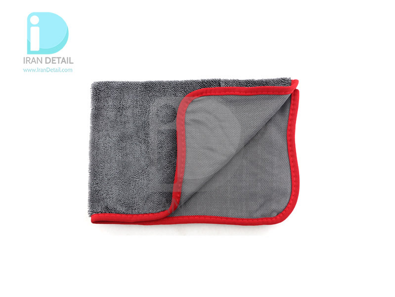  حوله خشک کن مايكروفايبر خاکستری لبه دار سورین بو مدل Surainbow Braid Microfiber Towel 40x60-600gsm 