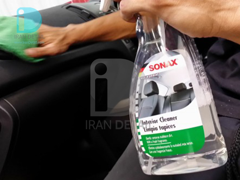  روش استفاده تمیزکننده داخل خودرو 500 میلی لیتری سوناکس 
