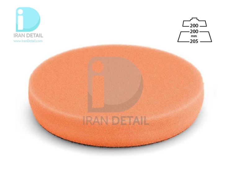 پد پولیش متوسط نارنجی 200 میلی متری فلکس مدل Flex Polishing Sponge Orange Medium Hard Foam 200mm
