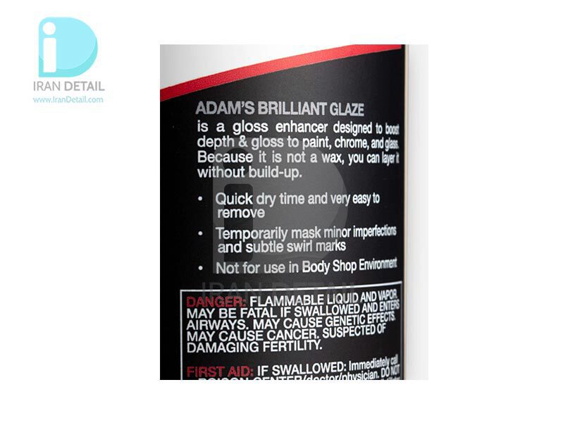  روش استفاده Adams Pro Brilliant Glaze 946ml 
