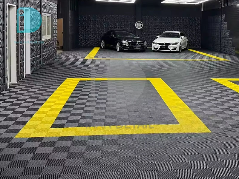  Humber Plastic Car Detailing Floor Tiles Yellow 40x40 