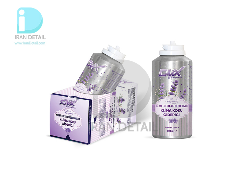  بمب تهویه خوشبوکننده داخل خودرو 150 میلی لیتر با رایحه لوندر دیورتکس مدل DVX Air Freshener Spray Lavender 