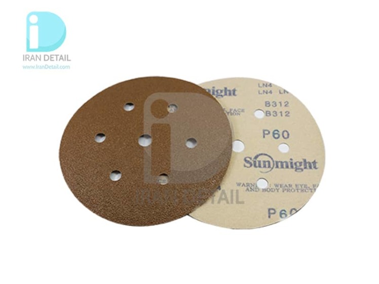 ورق سنباده دیسکی (دایره ای) سان مایت مدل Sunmight Abrasive Sheet P60 