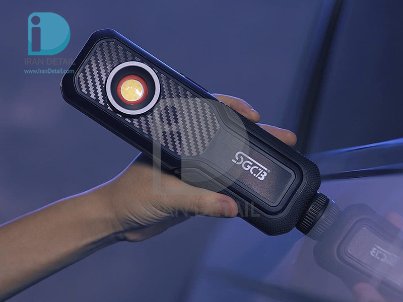  خرید چراغ دیتیلینگ هولوگرام یاب اس جی سی بی مدل SGCB Pro Swirl Finder Flashlight Stepless Dimming COB 