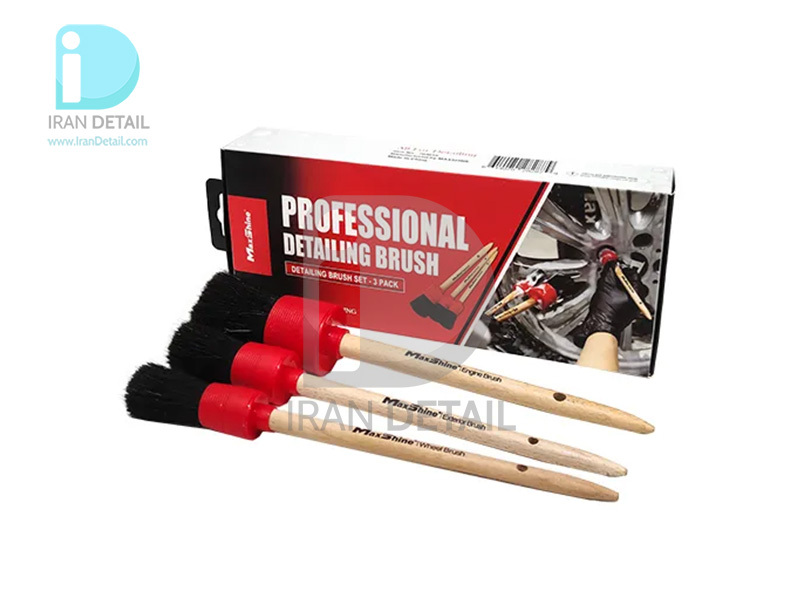  کیت قلم دیتیلینگ 3 عددی مکس شاین مدل 704610 MaxShine Professional Detailing Brushes 