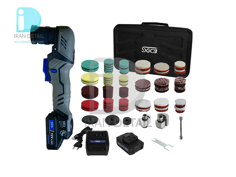  کیت کامل پولیش مینیاتوری اس جی سی بی مدل SGCB Cordless Brushless Mini Detail Polisher Kit SGGF274 