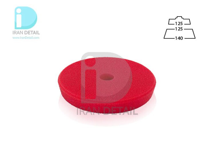 پد پولیش زبر اوربیتال قرمز 125 میلی متر پلی تاپ مدل Polytop Cutting Pad Excenter Red 125 mm