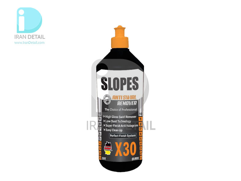  پولیش متوسط یك لیتری اسلوپس مدل Slopes Anti Swirl Remover X30 