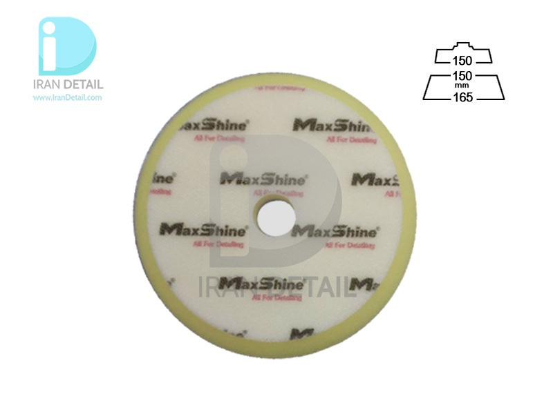  پد پولیش نرم 150 ميلی متری زرد مكس شاین مدل MaxShine Yellow Polishing Thin Foam Pad 6inches 