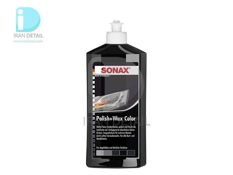 پولیش و واکس مشکی 500 میلی لیتری سوناکس مدل Sonax Polish & Wax Color Black 500ml