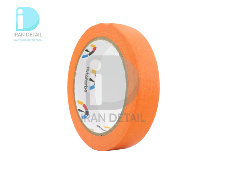 نوار چسب كاغذی مخصوص ماسكه خودرو نارنجی آوتوفاربه مدل Avtofarbe Masking Tape