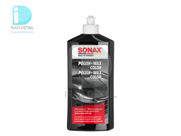 پولیش و واکس مشکی 500 میلی لیتری سوناکس مدل Sonax Polish & Wax Color Black 500ml