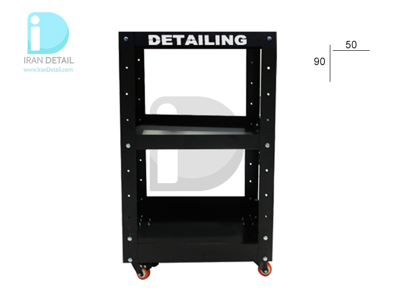  میز ترولی اقتصادی سه طبقه مشکی مدل Econimic Detailing Trolley 