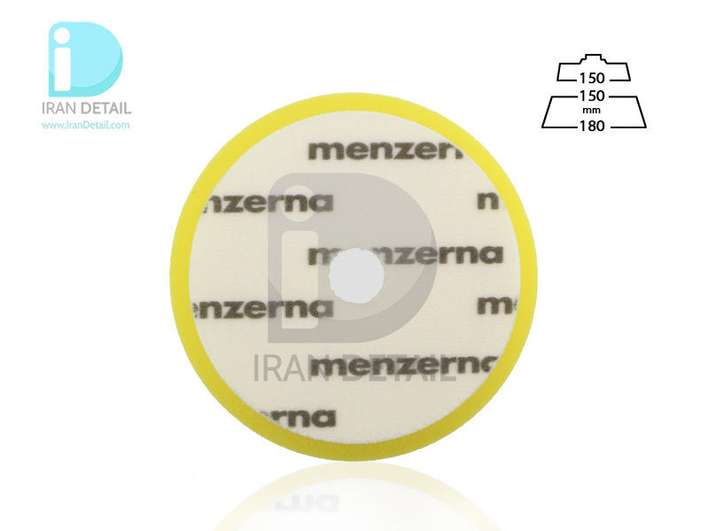  پد پولیش متوسط زرد 150 میلی متری منزرنا مدل Menzerna Medium Cut Foam Pad 150 mm 