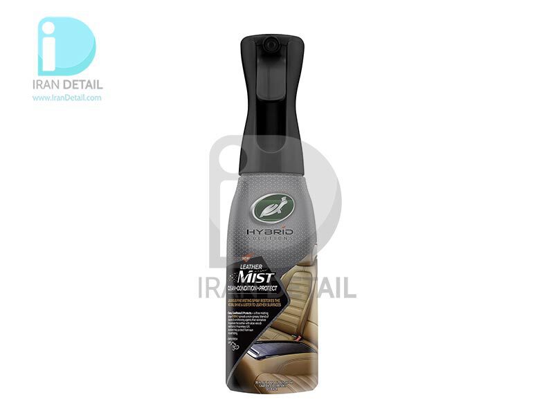  اسپری فوم تمیزکننده و نرم کننده و محافظ چرم هایبرید ترتل واکس مدل Turtle Wax Hybrid Leather Mist 600ml 