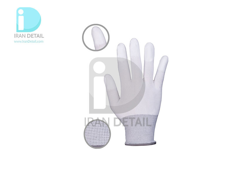  Humer Anti-Slip White Safety Coated Gloves Palm 