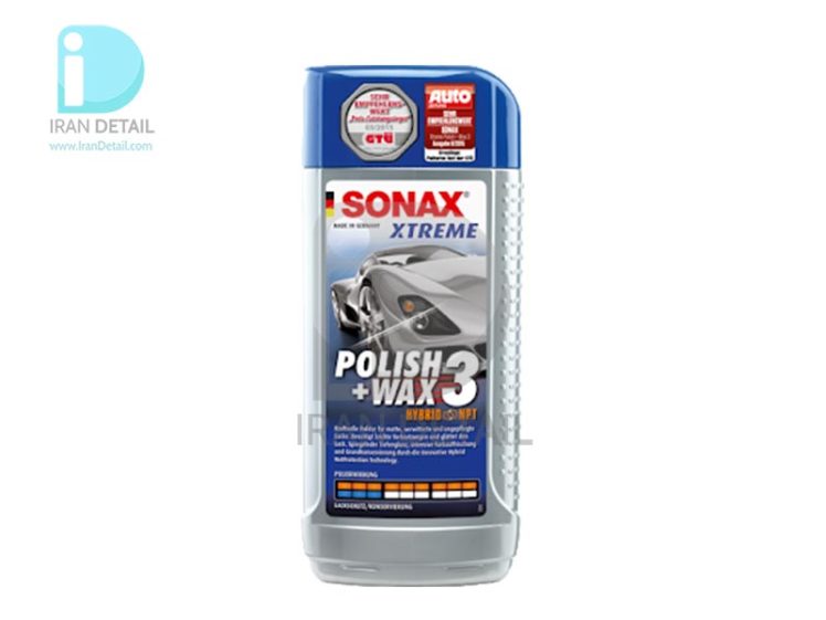 پولیش و واکس اکستریم هایبرید تکنولوژی نت پلیمر 250 میلی لیتر سوناکس مدل Sonax Polish & Wax 3 Hybrid NPT