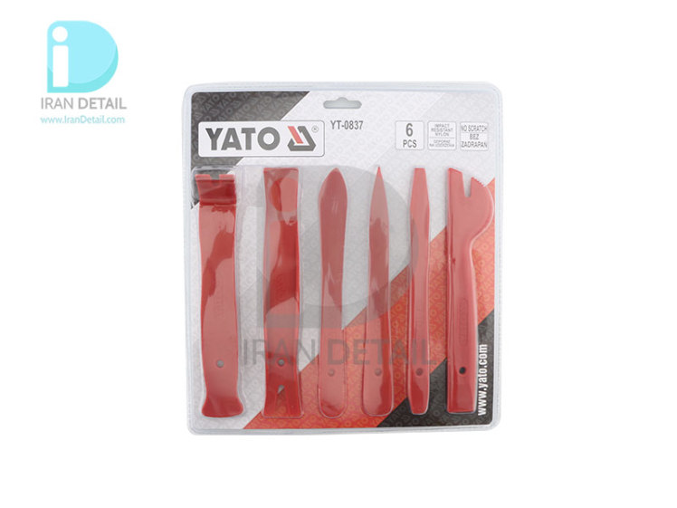 کیت 6 عددی خارکش رودری و داشبورد و پنل درار پلاستیکی یاتو مدل Yato Panel Removal Set YT-0837