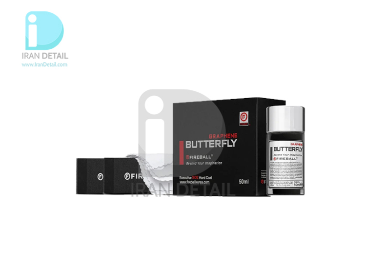کیت پوشش سرامیک بدنه خودرو گرافین باترفلای فایربال مدل Fireball Butterfly Graphene 50ml