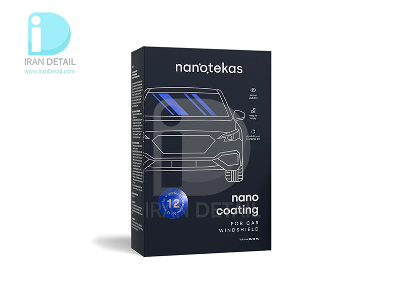  پوشش سرامیک شیشه 40 میلی لیتری نانو تکاس مدل NanoTekas Nano Wiper Glass Coating 