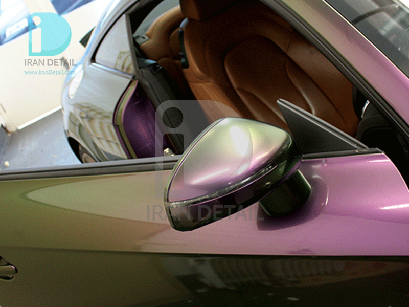 کاور محافظتی پی وی سی مخصوص خودرو رول 25 متری هکزیس مدل Hexis SkinTac HX30VVSB Scarab Green Violet Gloss 