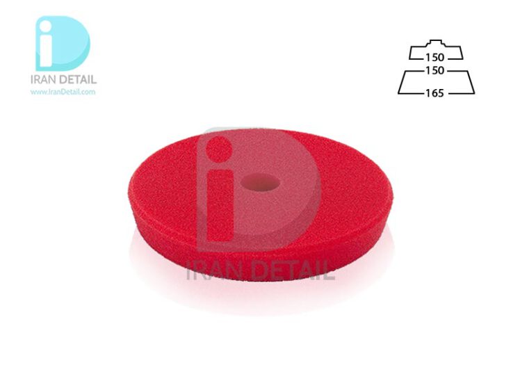 پد پولیش زبر اوربیتال قرمز 150 میلی متر پلی تاپ مدل Polytop Cutting Pad Excenter Red 150 mm