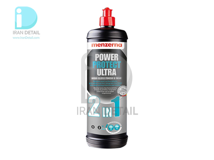 پولیش و واکس فوق العاده قدرتمند محافظت کننده و آبگریز کننده یک لیتری منزرنا مدل Menzerna Power Protect Ultra 2in1